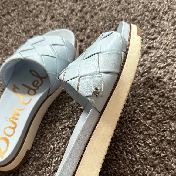 Sam Edelman Light Blue Woven Slide Sandals size 8 - Picture 8 of 13